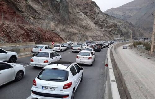 ترافیک سنگین در محور چالوس