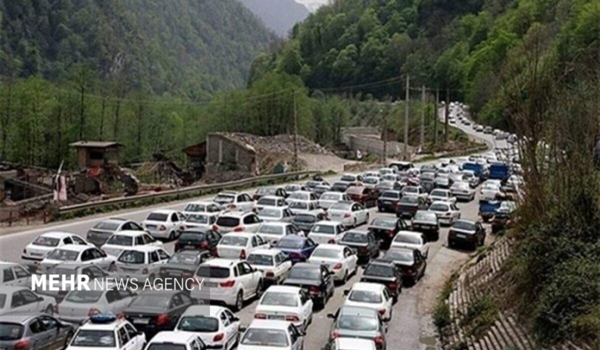 ترافیک سنگین در جاده چالوس و هراز