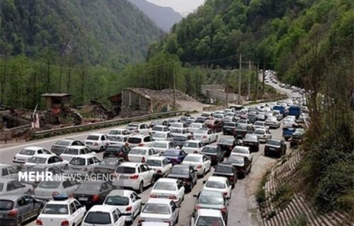 ترافیک سنگین در جاده چالوس و هراز